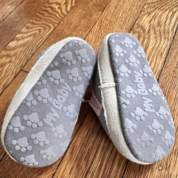 Gray and pink felted sneakers - size 3 - Picture 3 of 4